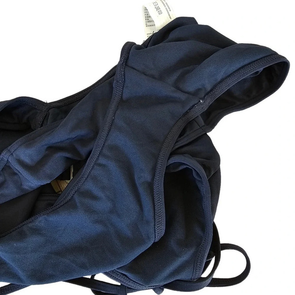 Abercrombie halter cut out one piece bathing suit monokini navy blue XS - Picture 7 of 11